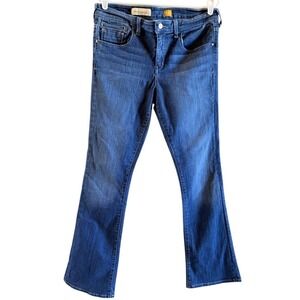 Anthropologie Pilcro Letterpress Bootcut Mini Flare Jeans Sz 32 Medium Dark Wash